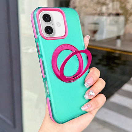 Metal 360 Rotating Holder Magnetic PC Phone Case, For iPhone 17 Pro Max, For iPhone 17 Pro, For iPhone 17, For iPhone 16 Pro Max