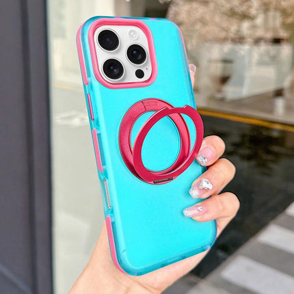 Metal 360 Rotating Holder Magnetic PC Phone Case, For iPhone 17 Pro Max, For iPhone 17 Pro, For iPhone 17, For iPhone 16 Pro Max