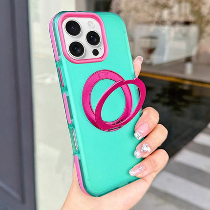 Metal 360 Rotating Holder Magnetic PC Phone Case, For iPhone 17 Pro Max, For iPhone 17 Pro, For iPhone 17, For iPhone 16 Pro Max