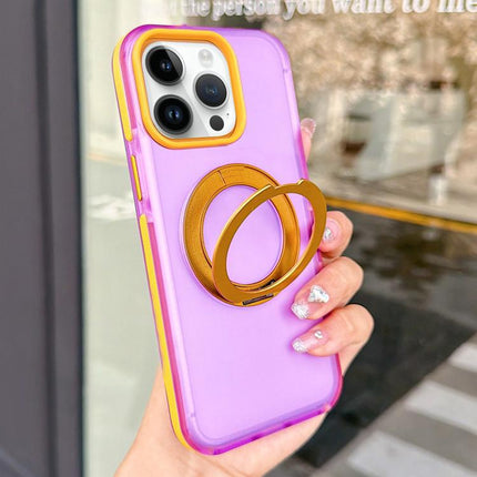 Metal 360 Rotating Holder Magnetic PC Phone Case, For iPhone 14 Pro, For iPhone 14 Pro Max
