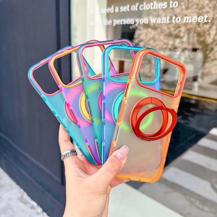 Metal 360 Rotating Holder Magnetic PC Phone Case, For iPhone 17 Pro Max, For iPhone 17 Pro, For iPhone 17, For iPhone 16 Pro Max