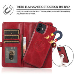 Multiple Card Slots Detachable Magnetic Horizontal Flip Leather Case with Card Slots & Holder & Wallet, For iPhone 12 mini, For iPhone 12 / 12 Pro, For iPhone 12 Pro Max