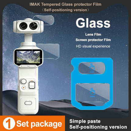 imak Tempered Glass Film with Camera Lens Film, Self-positioning Version, For Insta360 Luna Ultra