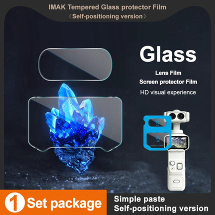 imak Tempered Glass Film with Camera Lens Film, Self-positioning Version, For Insta360 Luna Ultra