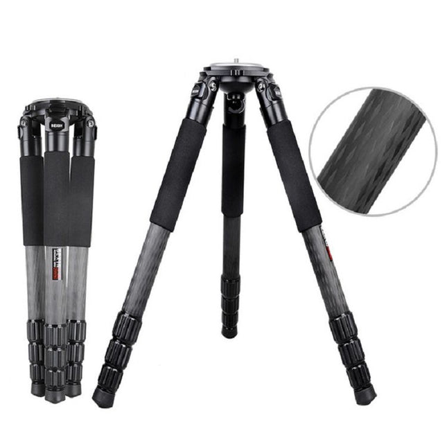 BEXIN ST424C Rugged Camcorder Photographic Carbon Fiber Big Tripod, Max Tube: 40mm, ST424C