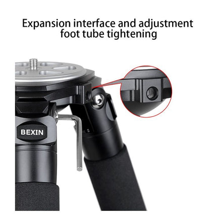 BEXIN ST424C Rugged Camcorder Photographic Carbon Fiber Big Tripod, Max Tube: 40mm, ST424C