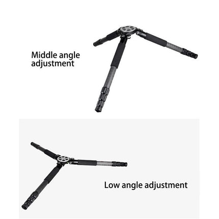 BEXIN ST424C Rugged Camcorder Photographic Carbon Fiber Big Tripod, Max Tube: 40mm, ST424C