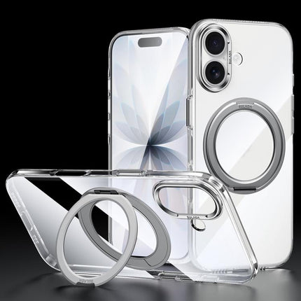 SULADA 360 Degree Rotation Magnetic Holder Clear PC Phone Case, For iPhone 18 Pro, For iPhone 18 Pro Max, For iPhone 17 Pro Max, For iPhone 17 Pro, For iPhone 17