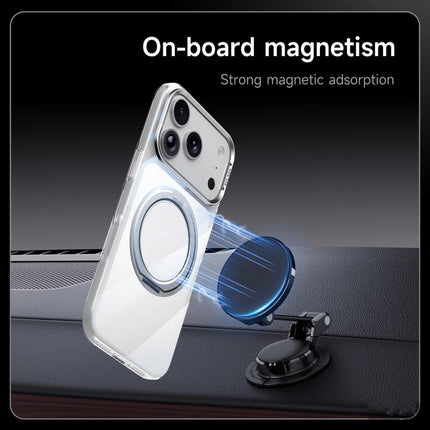 SULADA 360 Degree Rotation Magnetic Holder Clear PC Phone Case, For iPhone 18 Pro, For iPhone 18 Pro Max, For iPhone 17 Pro Max, For iPhone 17 Pro, For iPhone 17