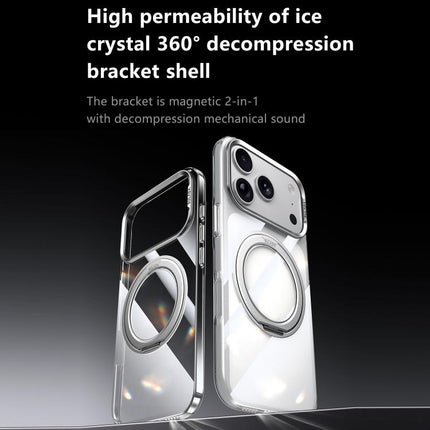 SULADA 360 Degree Rotation Magnetic Holder Clear PC Phone Case, For iPhone 18 Pro, For iPhone 18 Pro Max, For iPhone 17 Pro Max, For iPhone 17 Pro, For iPhone 17