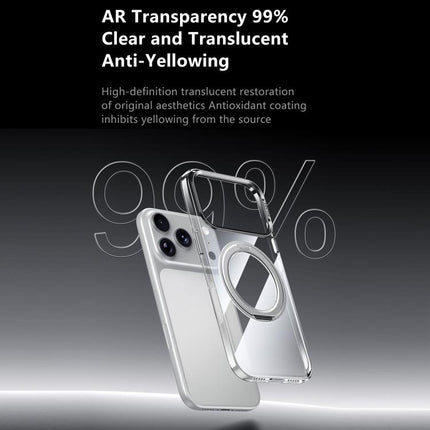 SULADA 360 Degree Rotation Magnetic Holder Clear PC Phone Case, For iPhone 18 Pro, For iPhone 18 Pro Max, For iPhone 17 Pro Max, For iPhone 17 Pro, For iPhone 17