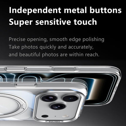 SULADA 360 Degree Rotation Magnetic Holder Clear PC Phone Case, For iPhone 18 Pro, For iPhone 18 Pro Max, For iPhone 17 Pro Max, For iPhone 17 Pro, For iPhone 17