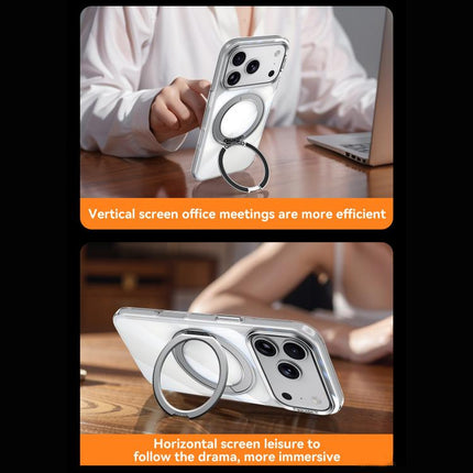 SULADA 360 Degree Rotation Magnetic Holder Clear PC Phone Case, For iPhone 18 Pro, For iPhone 18 Pro Max, For iPhone 17 Pro Max, For iPhone 17 Pro, For iPhone 17
