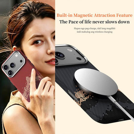 SULADA Kevlar Pixel Grid Texture Magnetic Phone Case, For iPhone 18 Pro, For iPhone 18 Pro Max, For iPhone 17 Pro Max, For iPhone 17 Pro, For iPhone 17