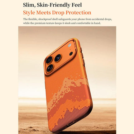 SULADA Kevlar Pixel Grid Texture Magnetic Phone Case, For iPhone 18 Pro, For iPhone 18 Pro Max, For iPhone 17 Pro Max, For iPhone 17 Pro, For iPhone 17