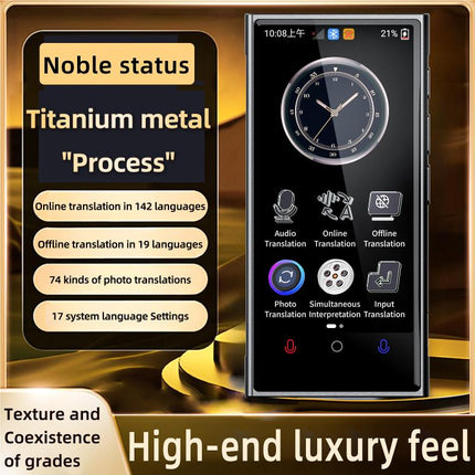 V2 4.04 inch Screen Portable AI Smart Translator Support 142 Online Languages, V2