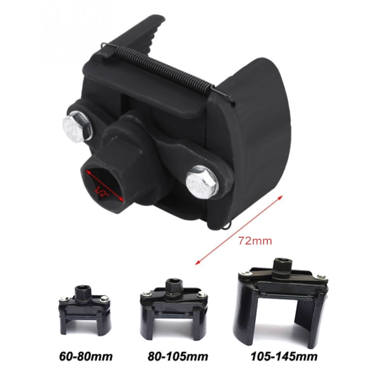 Universal Cast Steel Adjustable 2 Jaw Oil Filter Wrench Fuel Remover Removal Tool Two-claw Cast Steel Filter Wrenches, 80-105mm, 105-145mm