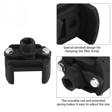 Universal Cast Steel Adjustable 2 Jaw Oil Filter Wrench Fuel Remover Removal Tool Two-claw Cast Steel Filter Wrenches, 80-105mm, 105-145mm