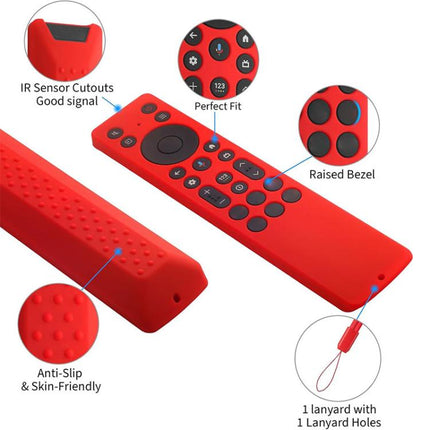 XDcase 2pcs Soft Silicone Protective Case with Mini Strap, For TCL RC923A / RC813A TV Remote