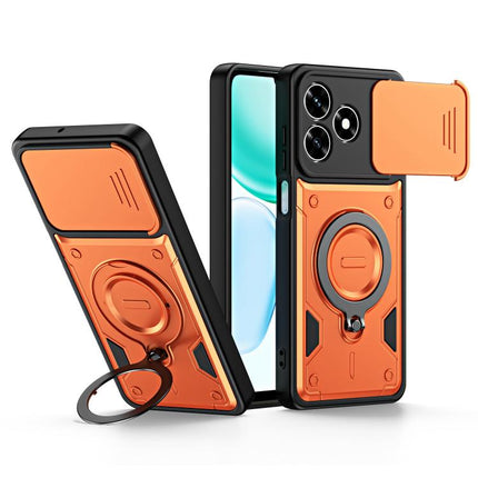 Ring Holder Lens Slide Cover Phone Case, For Honor X5c 4G / X5c Plus, For Honor X9d / X70 5G, For Honor 400 Smart / X7d, For Honor X8b / X8c 4G