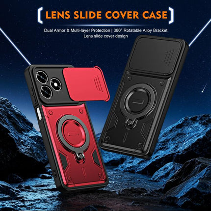 Ring Holder Lens Slide Cover Phone Case, For Honor X5c 4G / X5c Plus, For Honor X9d / X70 5G, For Honor 400 Smart / X7d, For Honor X8b / X8c 4G