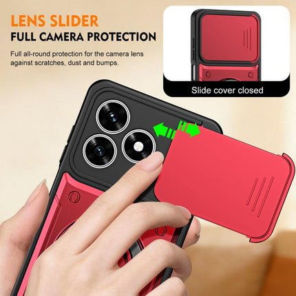 Ring Holder Lens Slide Cover Phone Case, For Honor X5c 4G / X5c Plus, For Honor X9d / X70 5G, For Honor 400 Smart / X7d, For Honor X8b / X8c 4G