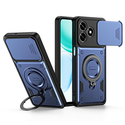 Ring Holder Lens Slide Cover Phone Case, For Honor X5c 4G / X5c Plus, For Honor X9d / X70 5G, For Honor 400 Smart / X7d, For Honor X8b / X8c 4G