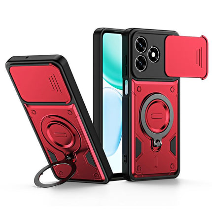 Ring Holder Lens Slide Cover Phone Case, For Honor X5c 4G / X5c Plus, For Honor X9d / X70 5G, For Honor 400 Smart / X7d, For Honor X8b / X8c 4G