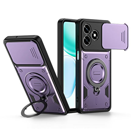 Ring Holder Lens Slide Cover Phone Case, For Honor X5c 4G / X5c Plus, For Honor X9d / X70 5G, For Honor 400 Smart / X7d, For Honor X8b / X8c 4G