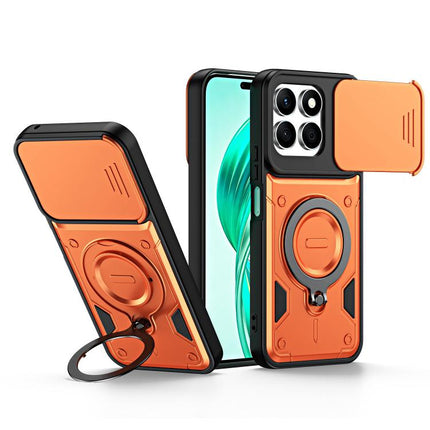 Ring Holder Lens Slide Cover Phone Case, For Honor X5c 4G / X5c Plus, For Honor X9d / X70 5G, For Honor 400 Smart / X7d, For Honor X8b / X8c 4G