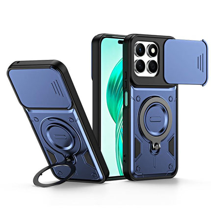 Ring Holder Lens Slide Cover Phone Case, For Honor X5c 4G / X5c Plus, For Honor X9d / X70 5G, For Honor 400 Smart / X7d, For Honor X8b / X8c 4G