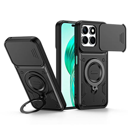 Ring Holder Lens Slide Cover Phone Case, For Honor X5c 4G / X5c Plus, For Honor X9d / X70 5G, For Honor 400 Smart / X7d, For Honor X8b / X8c 4G