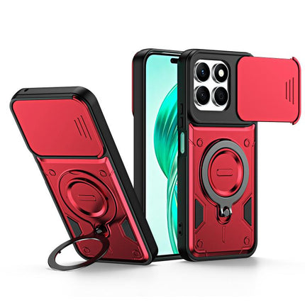 Ring Holder Lens Slide Cover Phone Case, For Honor X5c 4G / X5c Plus, For Honor X9d / X70 5G, For Honor 400 Smart / X7d, For Honor X8b / X8c 4G