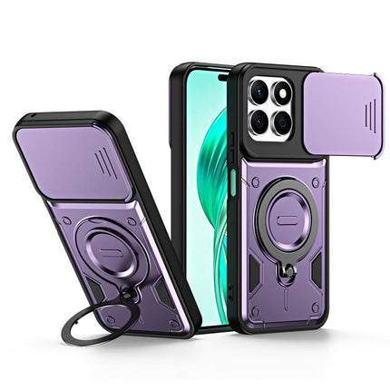 Ring Holder Lens Slide Cover Phone Case, For Honor X5c 4G / X5c Plus, For Honor X9d / X70 5G, For Honor 400 Smart / X7d, For Honor X8b / X8c 4G