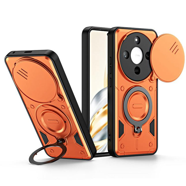 Ring Holder Lens Slide Cover Phone Case, For Honor X9c / Magic7 Lite