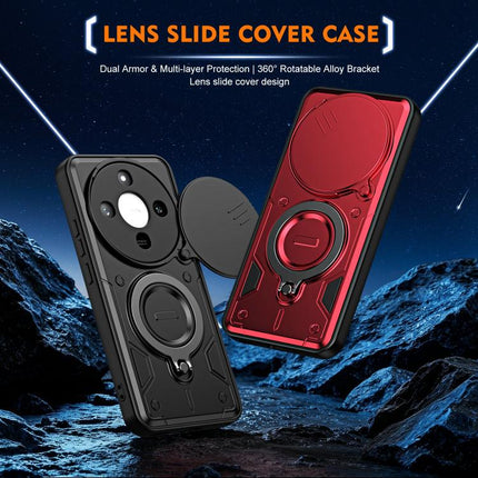 Ring Holder Lens Slide Cover Phone Case, For Honor X9c / Magic7 Lite