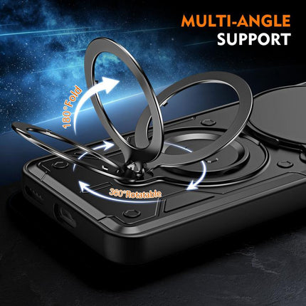 Ring Holder Lens Slide Cover Phone Case, For Honor X9c / Magic7 Lite