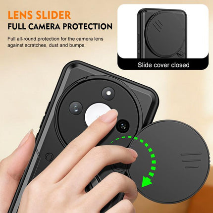 Ring Holder Lens Slide Cover Phone Case, For Honor X9c / Magic7 Lite