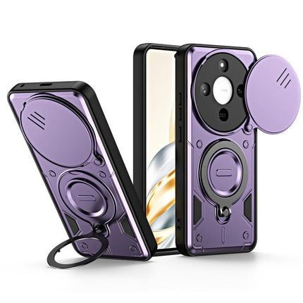 Ring Holder Lens Slide Cover Phone Case, For Honor X9c / Magic7 Lite
