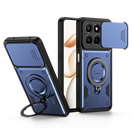 Ring Holder Lens Slide Cover Phone Case, For Honor X5c 4G / X5c Plus, For Honor X9d / X70 5G, For Honor 400 Smart / X7d, For Honor X8b / X8c 4G