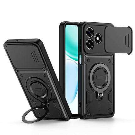 Ring Holder Lens Slide Cover Phone Case, For Honor 600 Smart 5G, For Honor 600 / 600 Pro Global, For Honor 600 Lite Global, For Honor 500 / 500 Pro Global 155.8mm