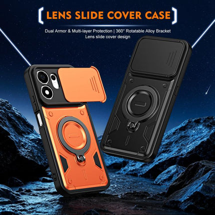 Ring Holder Lens Slide Cover Phone Case, For Honor 600 Smart 5G, For Honor 600 / 600 Pro Global, For Honor 600 Lite Global, For Honor 500 / 500 Pro Global 155.8mm