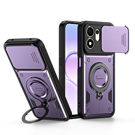 Ring Holder Lens Slide Cover Phone Case, For Honor 600 Smart 5G, For Honor 600 / 600 Pro Global, For Honor 600 Lite Global, For Honor 500 / 500 Pro Global 155.8mm