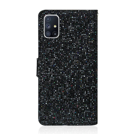 Glitter Powder Horizontal Flip Leather Case with Card Slots & Holder & Lanyard, For Samsung Galaxy M51, For Samsung Galaxy S20 FE