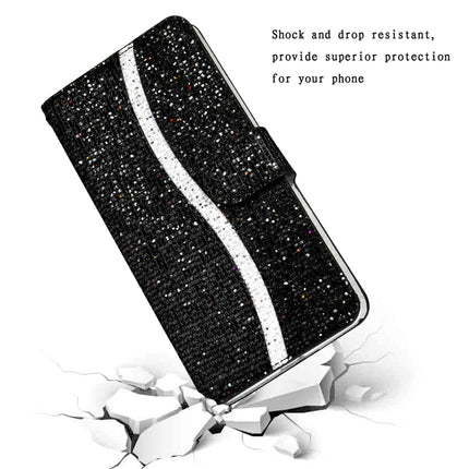 Glitter Powder Horizontal Flip Leather Case with Card Slots & Holder & Lanyard, For Samsung Galaxy M51, For Samsung Galaxy S20 FE