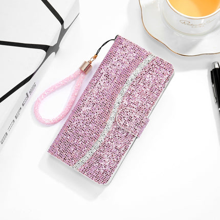 Glitter Powder Horizontal Flip Leather Case with Card Slots & Holder & Lanyard, For Samsung Galaxy M51, For Samsung Galaxy S20 FE