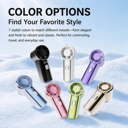 F9 Handheld High-Speed Turbo Mini Fan with Digital Display