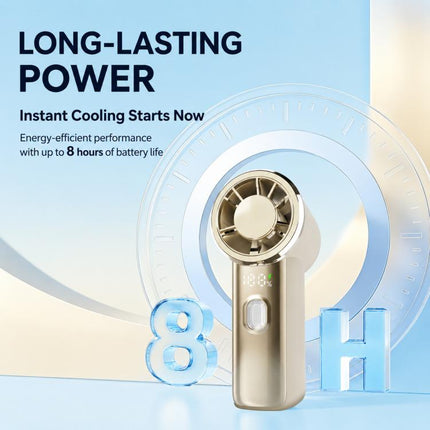 F9 Handheld High-Speed Turbo Mini Fan with Digital Display
