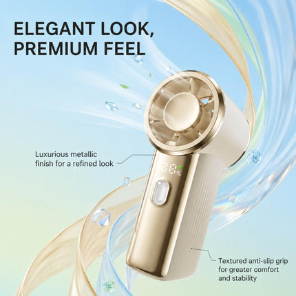 F9 Handheld High-Speed Turbo Mini Fan with Digital Display
