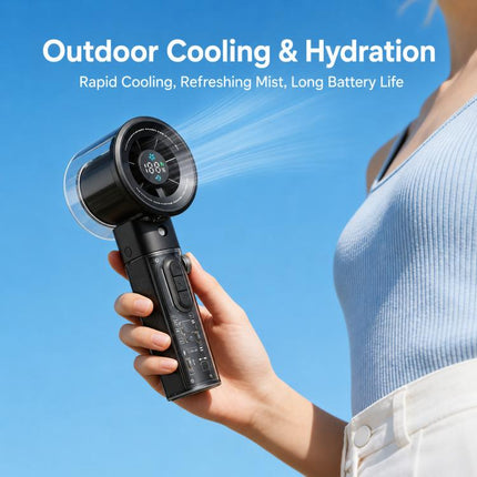 F3 High-speed Handheld Cooling Mini Fan with Stepless Speed Control